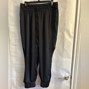 Adore Me women’s black jogger pajama lounge wear pants with slit sides Sz-M. U17